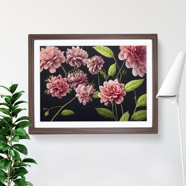 Majestic Flowers - Picture Frame Graphic Art 17 Stories Size: 34cm H x 46cm W x 2cm D, Frame Colour: Walnut on Productcaster.