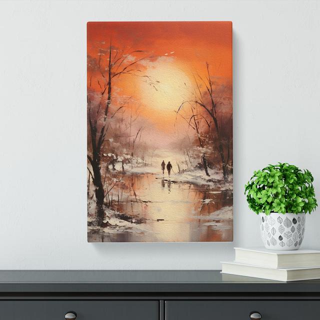 Winter Landscape Romanticism - No Frame Art Prints Marlow Home Co. Size: 60cm H x 40cm W x 3cm D on Productcaster.