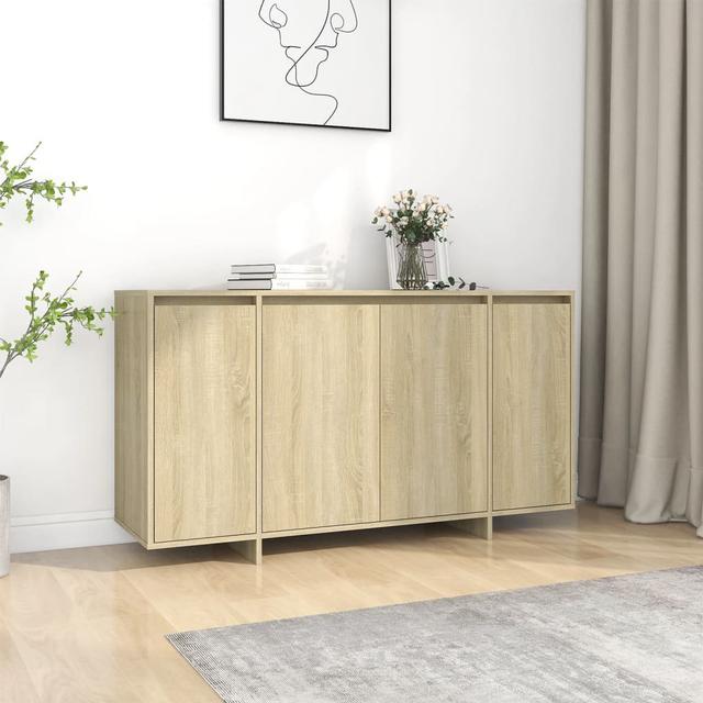 Gelula Sideboard 135 x 41 x 75 cm Engineered Wood Ebern Designs Colour: Sonoma Oak on Productcaster.