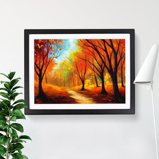 Amazing Autumn Forest Vol.3 - Picture Frame Painting Marlow Home Co. Frame Colour: Black, Size: 34cm H x 46cm W x 2cm D on Productcaster.