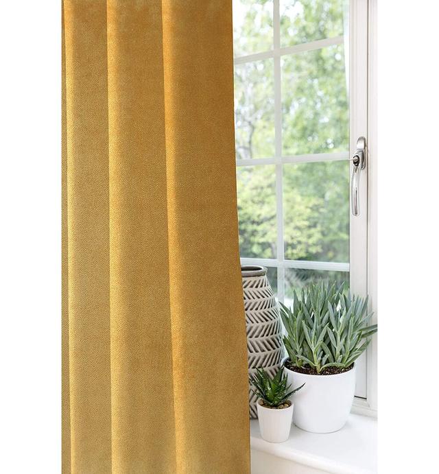 Symple Stuff Matt Velvet Curtains 2 Panels | Spice Orange Red Luxury Soft Made To Order Curtains & Drapes | Cotton Eyelet Fully Lined Width 228Cm (90” on Productcaster.