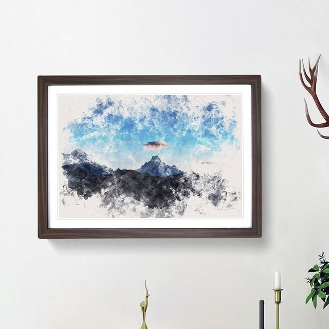 Fishtail Mountain Nepal - Picture Frame Painting Print East Urban Home Frame Option: Walnut Framed, Size: 40cm H x 60cm W x 2cm D on Productcaster.