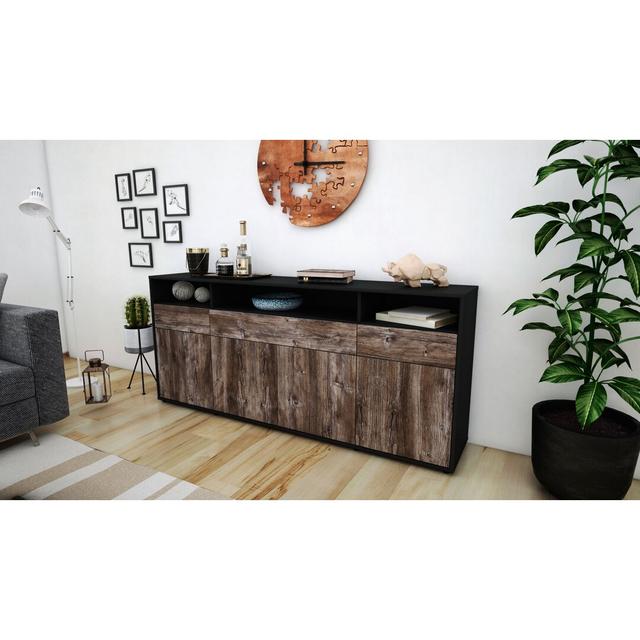 Entrada Sideboard Latitude Run Body/Front colour: Black/Driftwood on Productcaster.