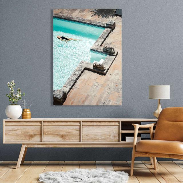 The Swimming Pool IV - Leinwanddrucke auf Leinwand Brayden Studio Größe: 100 cm H x 70 cm B x 4 cm T on Productcaster.