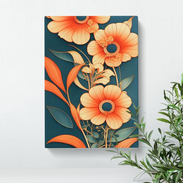 Flourishing Flowers - Wrapped Canvas Graphic Art Marlow Home Co. Size: 76cm H x 50cm W x 3cm D on Productcaster.