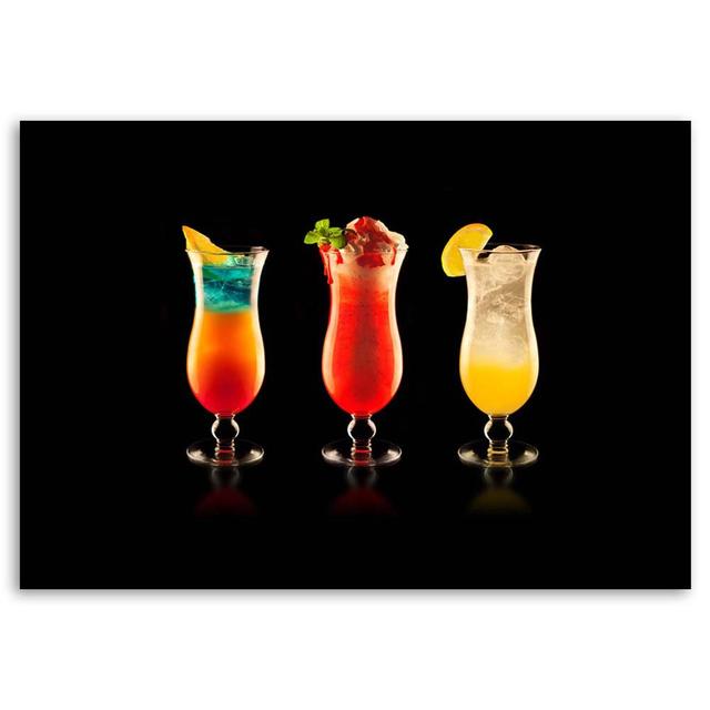 Canvas Print Drink Colourful Cocktail Ebern Designs Size: 80cm H x 120cm W x 2cm D on Productcaster.