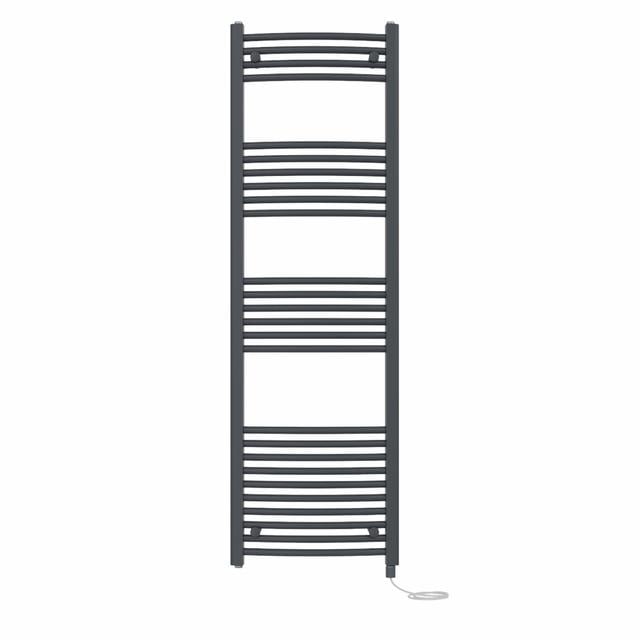 Cioffred Heated Towel Rails Metro Lane Size: 160cm H x 50cm W x 5.2cm D, Finish: Anthracite on Productcaster.