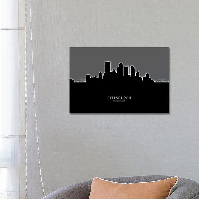 Pittsburgh Pennsylvania Skyline by Michael Tompsett - Wrapped Canvas Print Latitude Run Size: 45.72cm H x 66.04cm W x 3.81cm D on Productcaster.