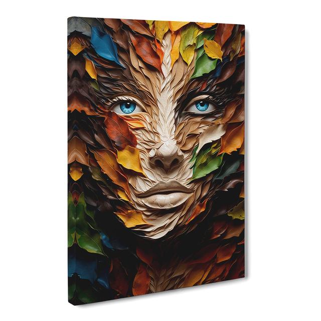 Leaf Orphism Art - Print Marlow Home Co. Size: 76cm H x 50cm W x 3cm D on Productcaster.