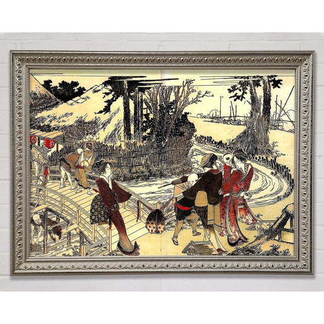 Hokusai Village Near A Bridge Framed Print Bright Star Size: 29.7cm H x 42cm W on Productcaster.