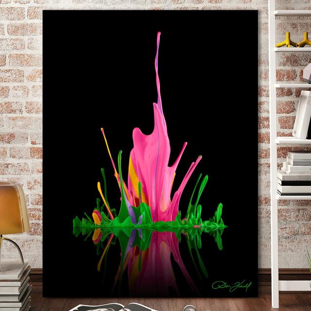 Water Lilly Pink by Don Farrall - Wrapped Canvas Print East Urban Home Size: 51cm H x 38cm W x 4cm D on Productcaster.