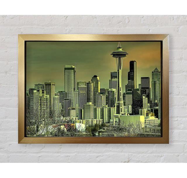 Seattle Tower - Einzelner Bilderrahmen Kunstdrucke Bright Star Größe: 100 cm H x 141,4 cm B x 3,4 cm T on Productcaster.