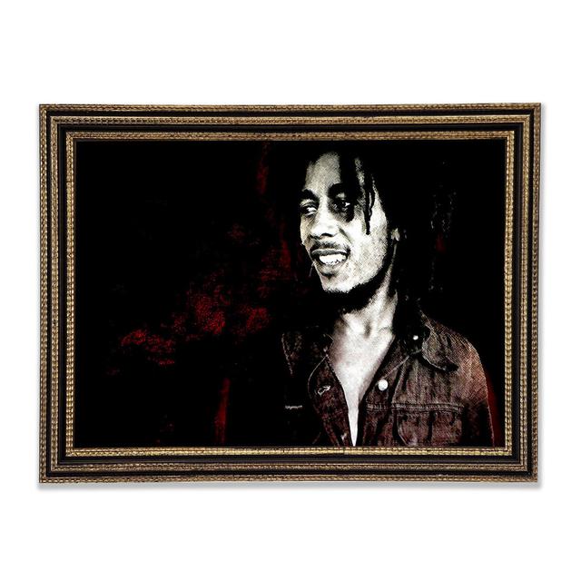 Bob Marley Hero Framed Print Ebern Designs Size: 84.1cm H x 118.9cm W on Productcaster.