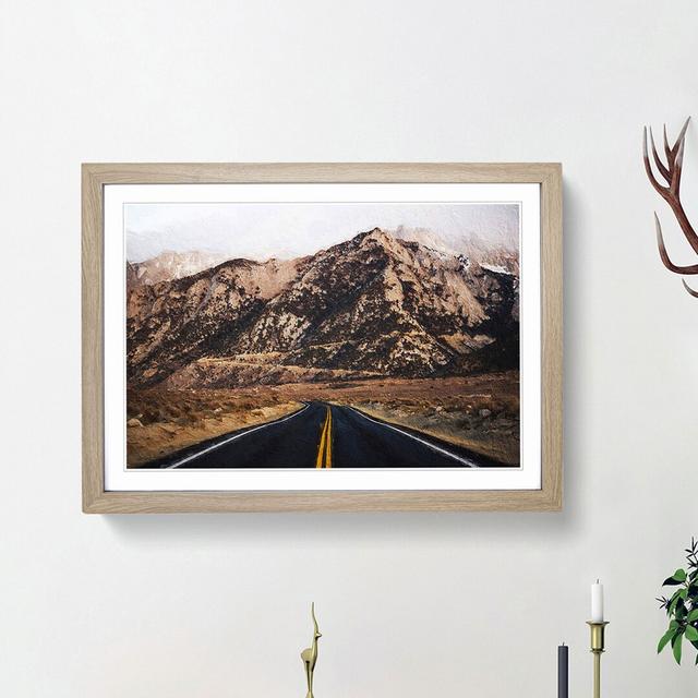 Road to Nevada - Picture Frame Painting Print East Urban Home Frame Option: Oak Framed, Size: 36cm H x 48cm W x 2cm D on Productcaster.