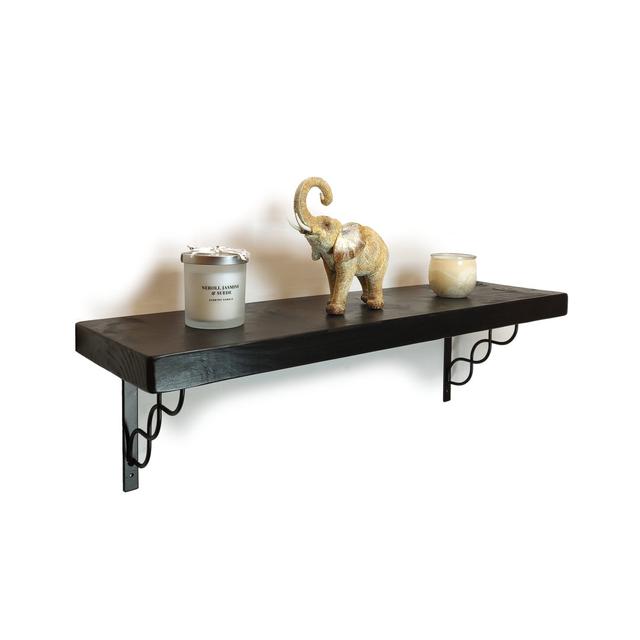 Obau Solid Wood Bracket Shelf 17 Stories Size: 19cm H x 110cm W x 17.5cm D on Productcaster.