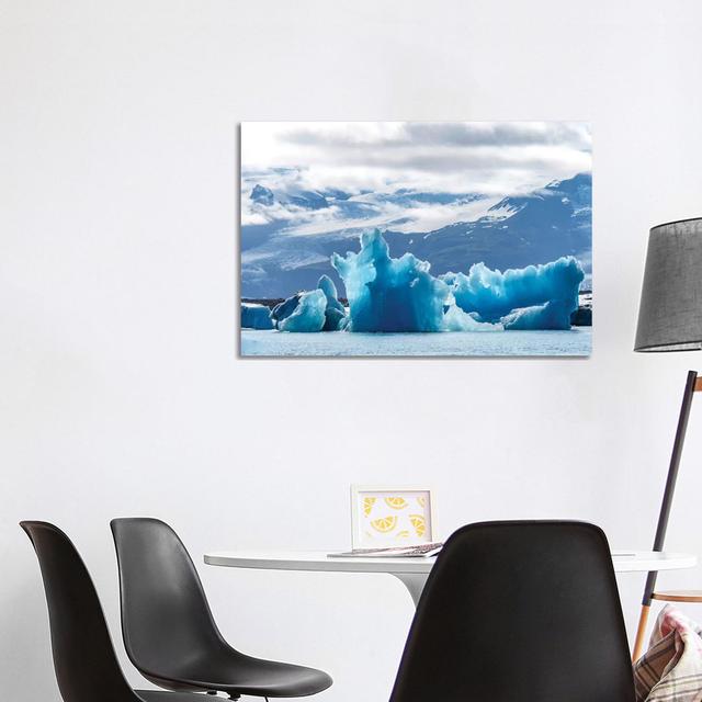 Iceland, Floating Glaciers Form Blue Ice Sculptures In Jokulsarlon, Glacier Lagoon. House of Hampton Size: 66.04cm H x 101.6cm W x 1.91cm D on Productcaster.