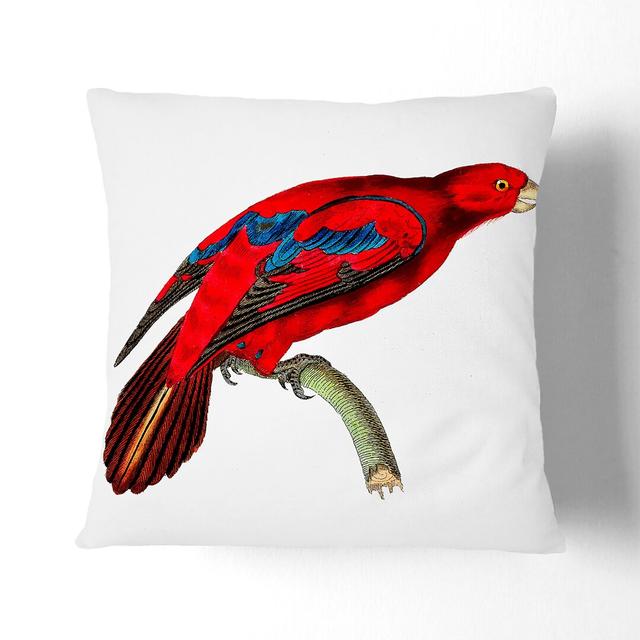 Blue-Tipped Lory by George Shaw Cushion with Filling East Urban Home Size: 40cm H x 40cm W x 15cm D on Productcaster.