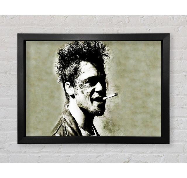 Tyler Durden Brad Pitt Framed Print Rosalind Wheeler Size: 59.7cm H x 84.1cm W on Productcaster.