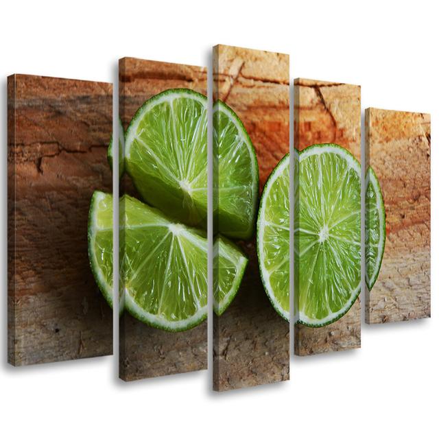 Canvas Print Lime Fruit Ebern Designs Size: 100cm H x 150cm W on Productcaster.