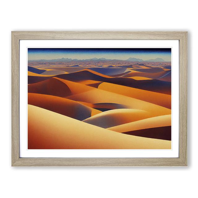 Watercolour Desert Vol.2 - Picture Frame Graphic Art Natur Pur Size: 46cm H x 64cm W x 2cm D, Frame Colour: Oak Framed on Productcaster.