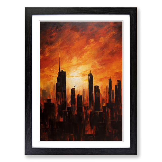 Skyline No.2 - Print 17 Stories Format: Black Framed, Size: 46cm H x 34cm W on Productcaster.