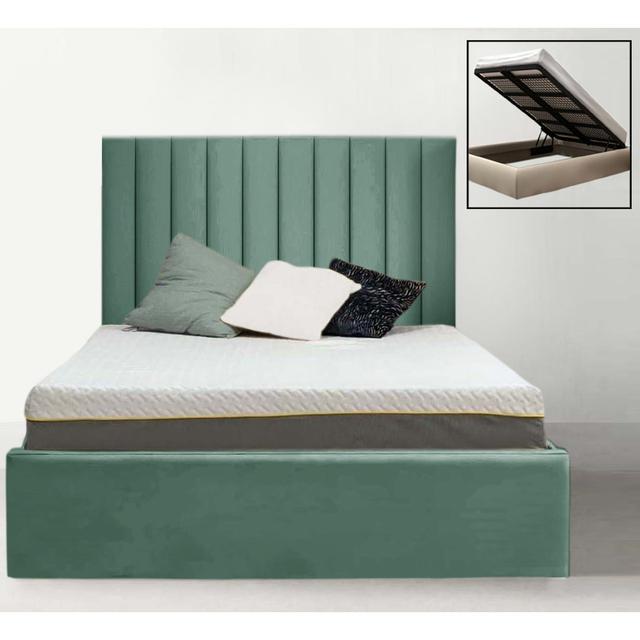 Lydianna Upholstered Storage Bed Ebern Designs Colour: Duck Egg, Size: Single (3') on Productcaster.