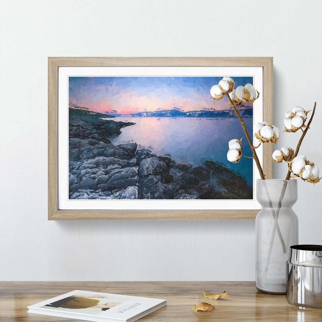 Premantura in Istria Croatia in Abstract - Picture Frame Graphic Art Print East Urban Home Frame Option: Oak, Size: 60cm H x 91cm W x 2cm D on Productcaster.