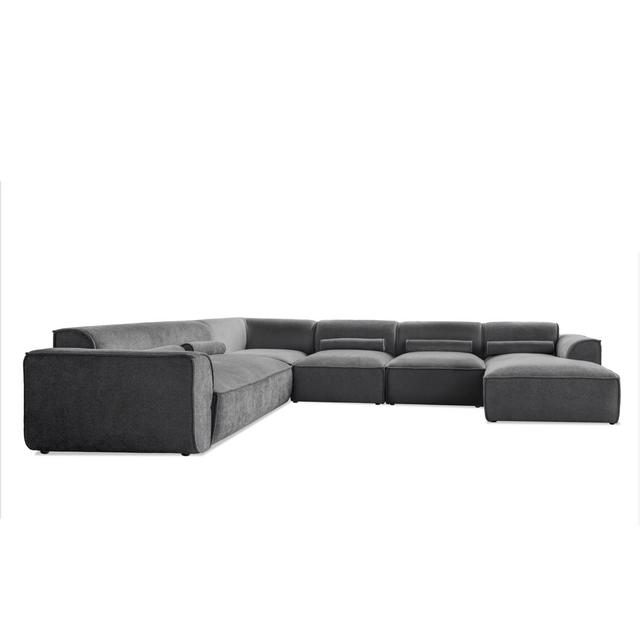 Flex Felix Upholstered Corner Sectional MiuForm Orientation: Left Hand Facing, Upholstery Colour: Dark Grey on Productcaster.