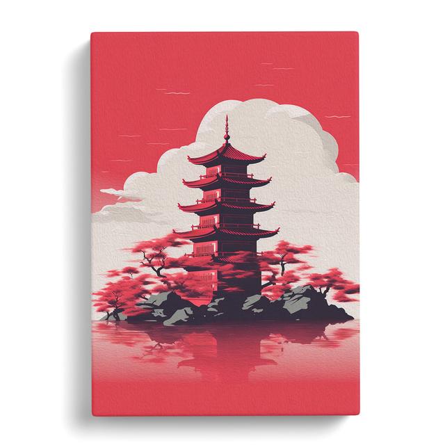 Pagoda Minimalism No.2 - Print Marlow Home Co. Size: 50cm H x 35cm W x 3cm D on Productcaster.