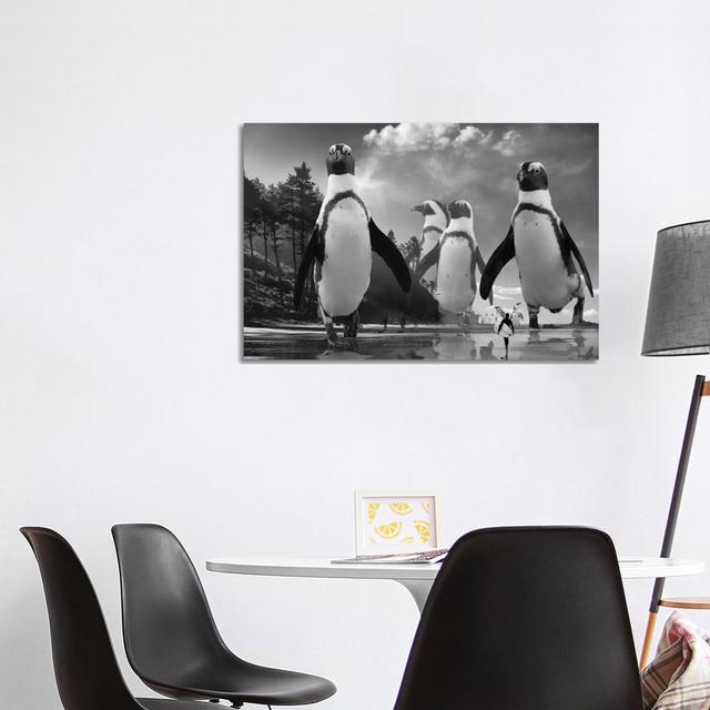 Walk Of The Penguins Happy Larry Size: 66.04cm H x 101.6cm W x 3.81cm D on Productcaster.