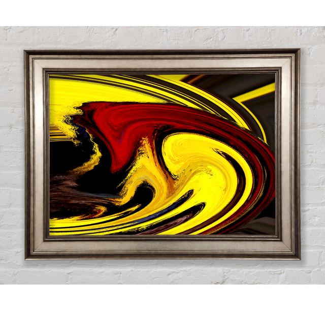 Yellow Energy Framed Print Ivy Bronx Size: 29.7cm H x 42cm W x 8cm D, Format: Silver Framed Paper on Productcaster.