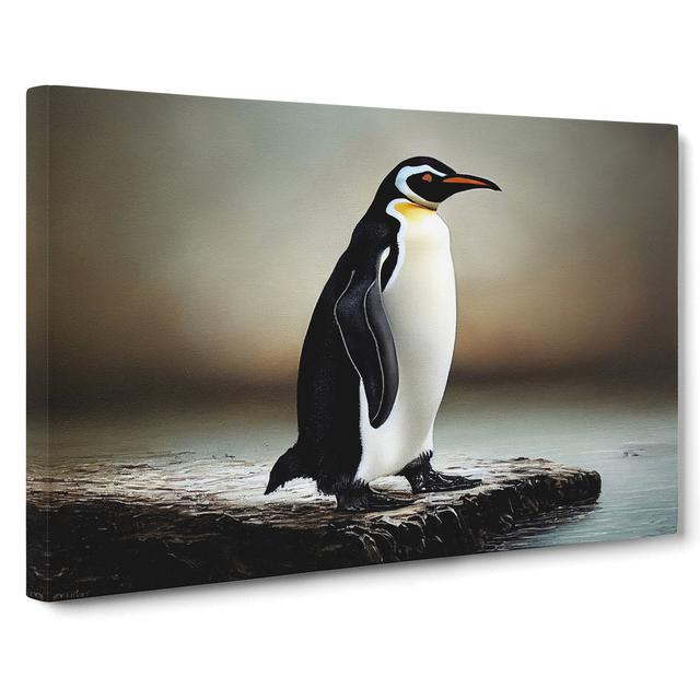 Lone Penguin - Wrapped Canvas Graphic Art Latitude Vive Size: 50cm H x 76cm W x 3cm D on Productcaster.