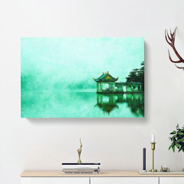 Reflections Of Lake Lushan In China - Wrapped Canvas Painting East Urban Home Size: 35cm H x 50cm W x 3cm D on Productcaster.