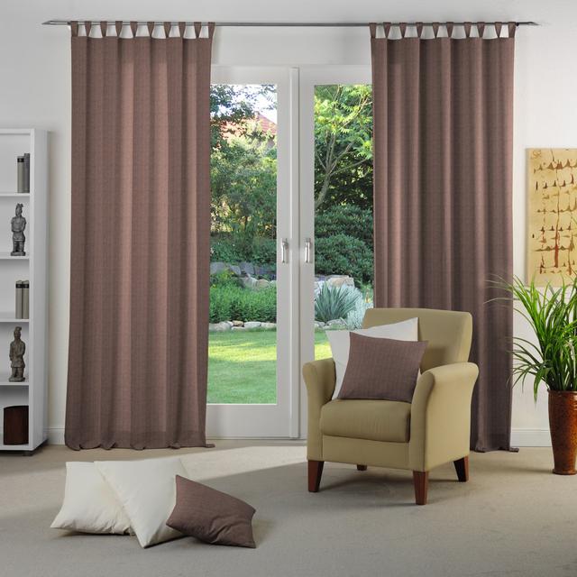 Branton Tab Top Curtain Single Panel, opaque Brayden Studio Size: 132cm Width x 225cm Drop, Curtain Colour: Brown on Productcaster.