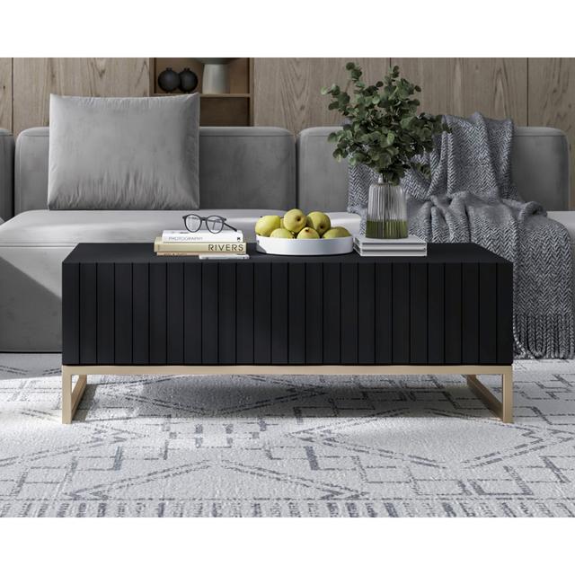 Adriel Coffee Table Latitude Run Colour: Black on Productcaster.