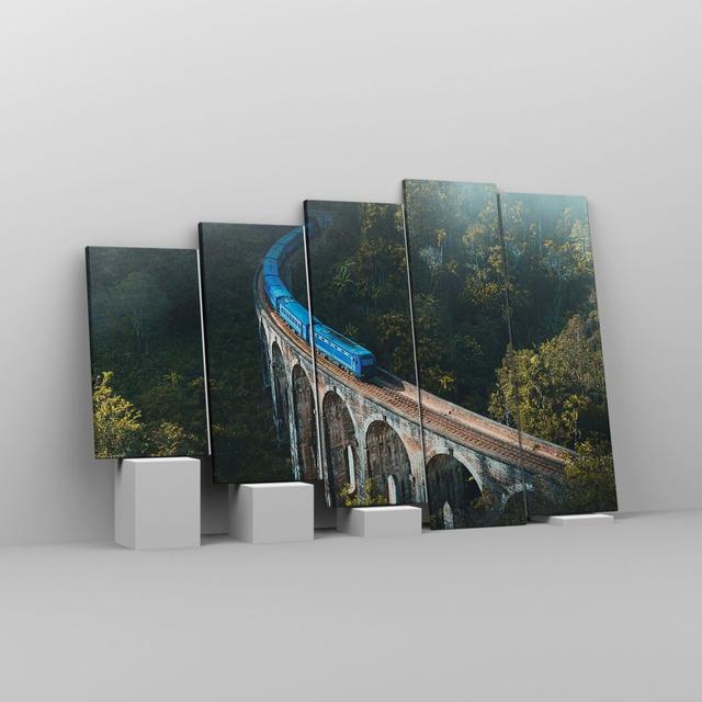 Train Hogwarts Express - 5 Piece Wrapped Canvas Photograph Ebern Designs Size: 60cm H x 100cm W on Productcaster.