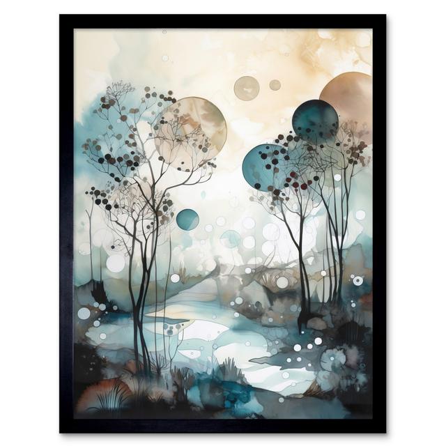 Areefa Snowfall Over Autumn Trees In Snowy River Dream Landscape - Single Picture Frame Print Marlow Home Co. on Productcaster.