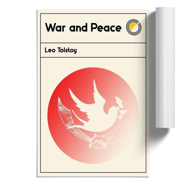 Book Cover War and Peace Leo Tolstoy - Unframed Graphic Art East Urban Home Size: 84cm H x 59cm W x 0.1cm D on Productcaster.