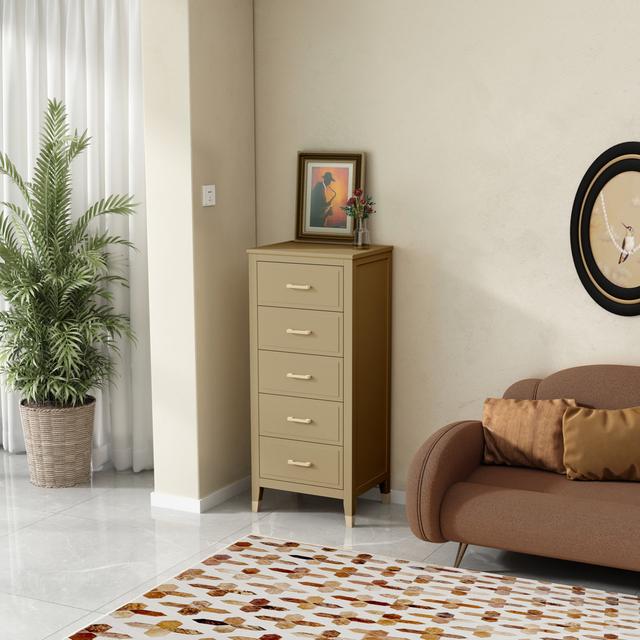 Olivette 5 - Drawer Chest of Drawers Rosdorf Park Colour: Clay on Productcaster.