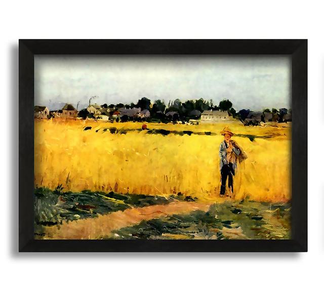 Cornfield by Morisot - Picture Frame Painting on Canvas Rosalind Wheeler Size: 30cm H x 42cm W x 10cm D on Productcaster.