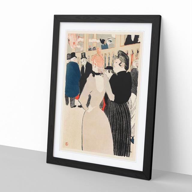 La Goulue and Her Sister Vol.2 by Henri De Toulouse-Lautrec - Picture Frame Painting East Urban Home Size: 36cm H x 27cm W x 2cm D, Frame Option: Blac on Productcaster.