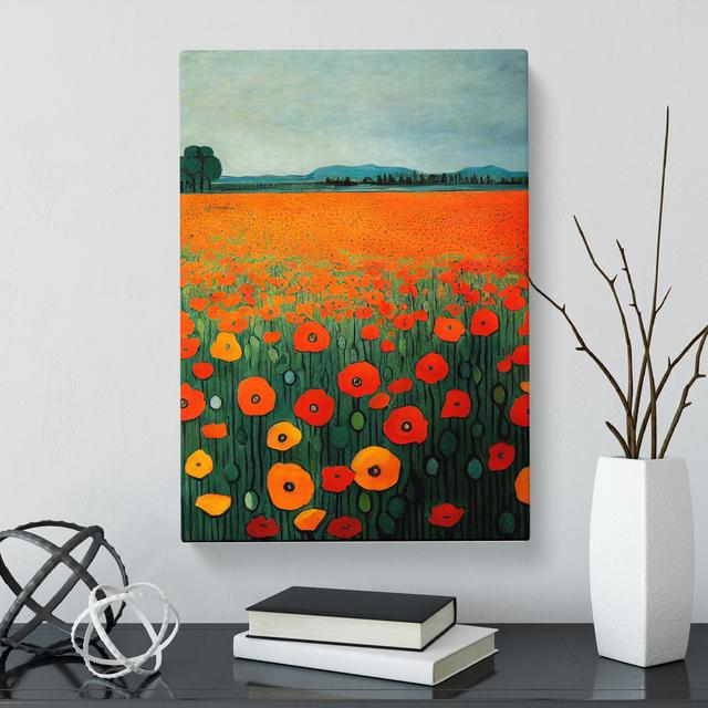 CAN-V0523-2651X Unique Poppy Flower Field Vol.4 - Wrapped Canvas Print Marlow Home Co. Size: 76cm H x 50cm W x 3cm D on Productcaster.