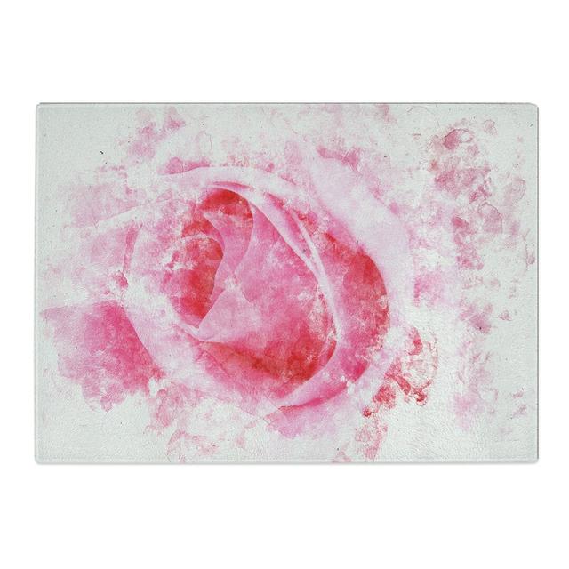 Tempered Glass Pink Rose Petals Chopping Board East Urban Home Size: 28.5 cm x 39 cm on Productcaster.