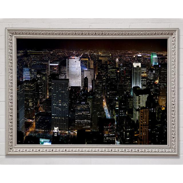 City Building Block Nights Framed Print Bright Star Size: 21cm H x 29.7cm W x 3cm D on Productcaster.