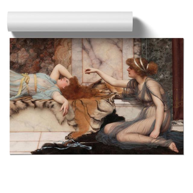 Mischief And Repose by John William Godward - No Frame Painting East Urban Home Size: 30cm H x 42cm W x 0.1cm D on Productcaster.