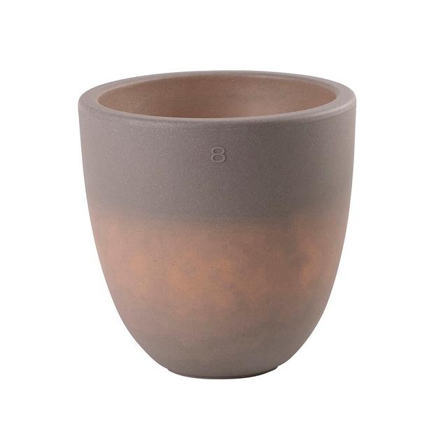 Aaronda Plastic Plant Pot Sol 27 Outdoor Size: 39cm H x 39cm W x 39cm D, Colour: Taupe on Productcaster.