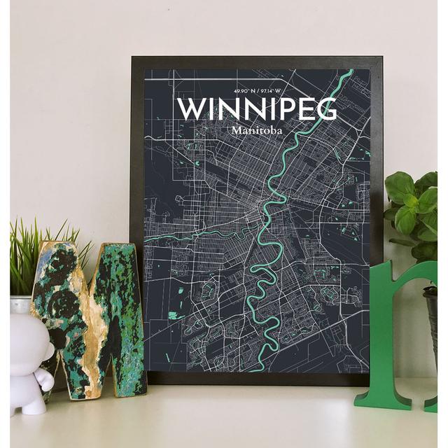 Winnipeg City Map - Unframed Graphic Art Print on Paper East Urban Home Size: 51 cm H x 41 cm W on Productcaster.