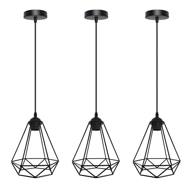 Sekar 1 - Light Black Single Pendant (Set of 3) Borough Wharf Bulb Included: Yes on Productcaster.