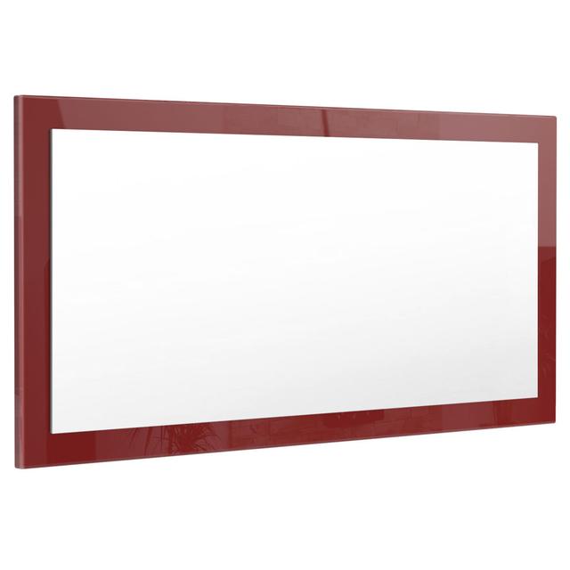 Comptche Wood Framed Wall Mounted Full Length Mirror Fairmont Park Size: 110cm H x 52cm W, Finish: High-Gloss Burgundy on Productcaster.