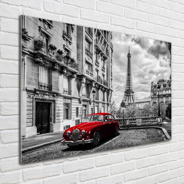 Red Limousine - Unframed Art Prints on Glass Ebern Designs on Productcaster.